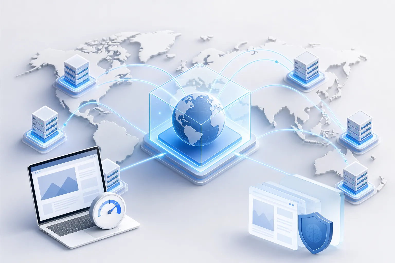 Серверы доставки контента расположены вокруг земного шара